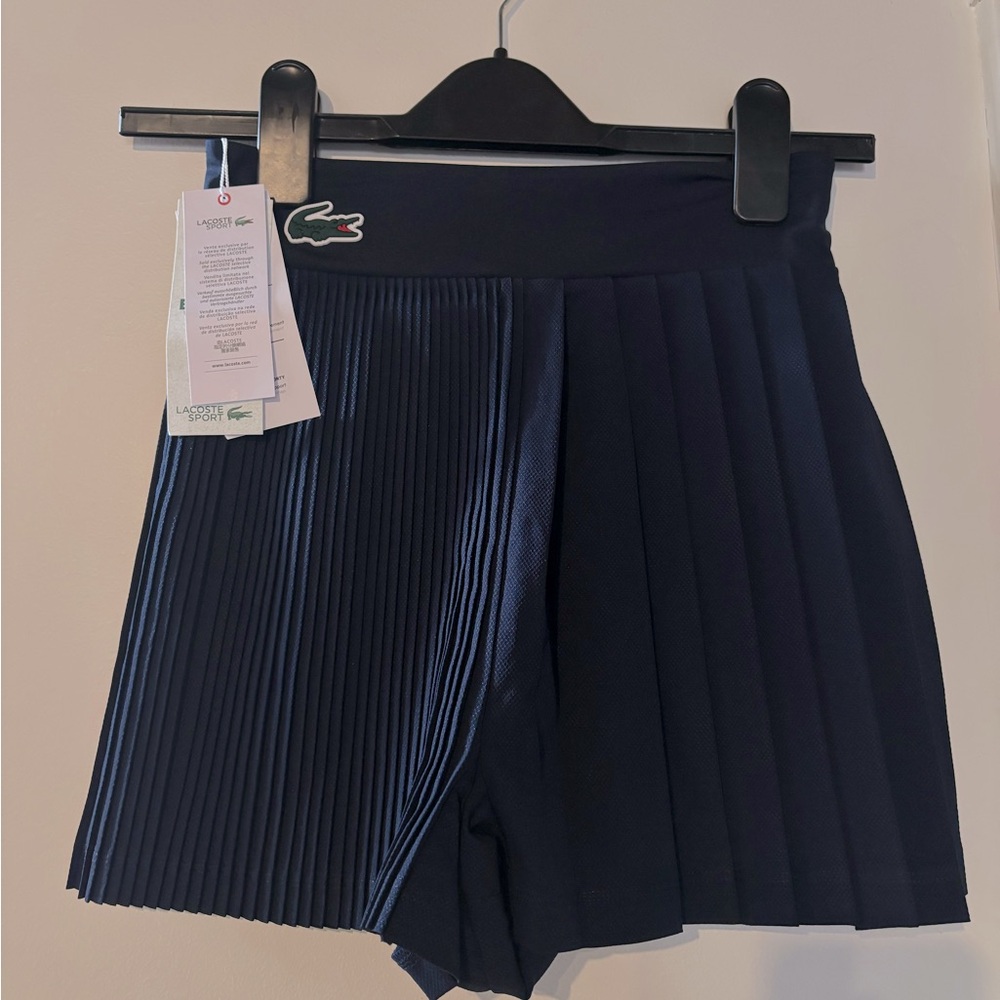Lacoste Navy Pleated Shorts